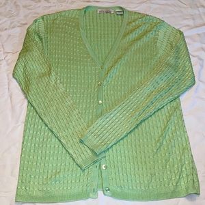 NWOT Evelyn and Arthur cardigan sweater hundred percent silk